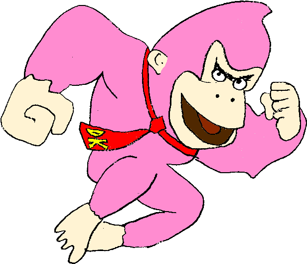 I Think He Wasn't Supposed To Have A Pink Stomach Area, - Pink Donkey Kong Transparent (723x623), Png Download