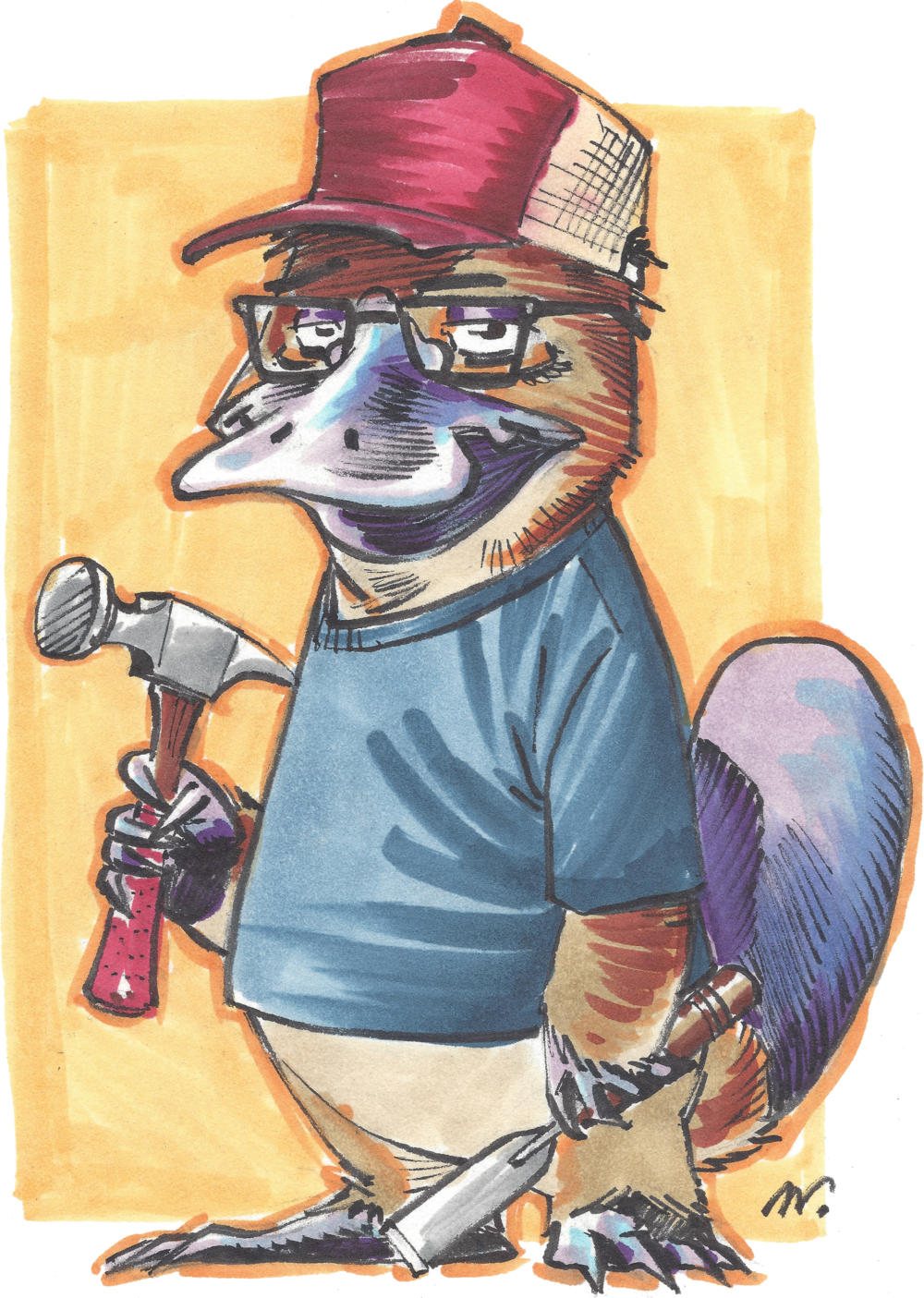 Jake's Platypus-reduced Size (1000x1405), Png Download