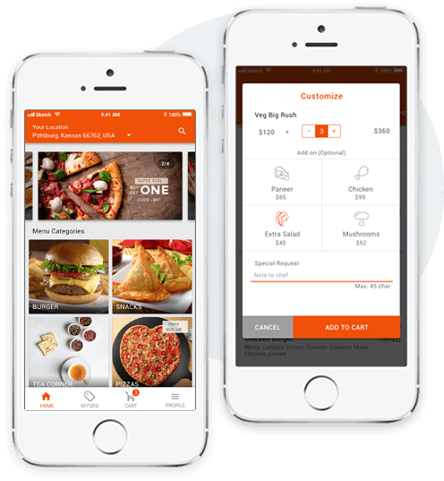An Appetizing Food Delivery Experience For Foodies - Mobisoft Infotech (496x537), Png Download
