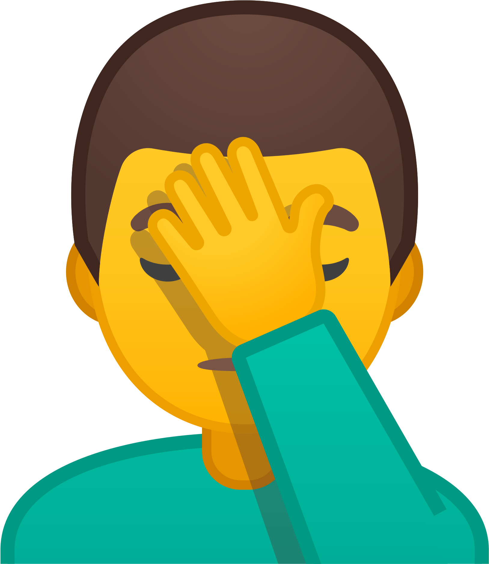 Open - Emoji Mano En La Frente (2000x2000), Png Download