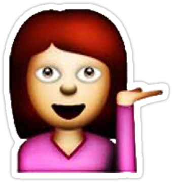 Source - - Sassy Girl Emoji Transparent (375x360), Png Download