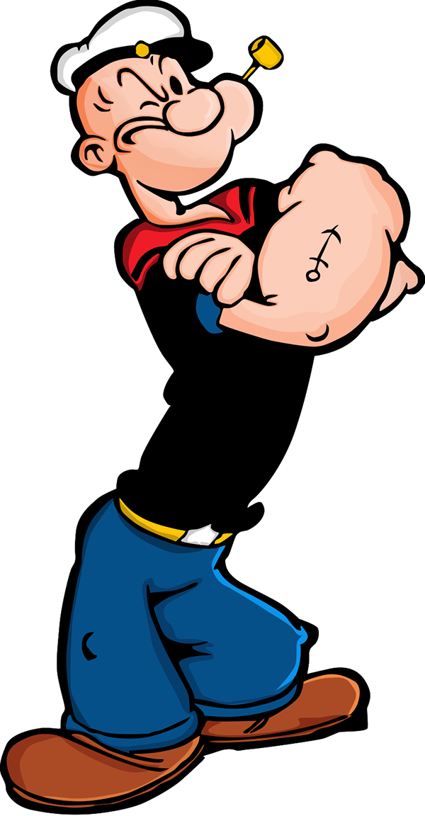 Popeye - Popeye Cardboard Stand-up (600x1152), Png Download