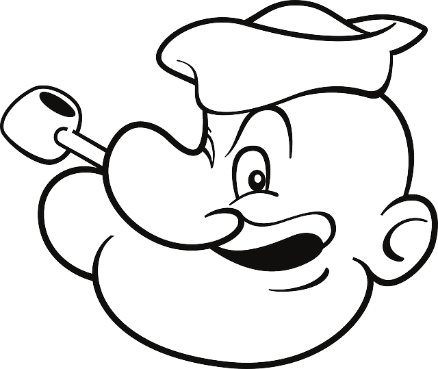 Png Transparent Download The Sailor Man At Getdrawings - Popeye Coloring Pages (640x539), Png Download