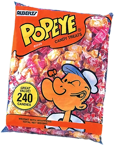 Popeye Chews Candy Treats - Albert R.l. & Son Popeye Chews - 1 Bag (500x500), Png Download