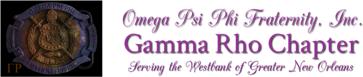 Gamma Rho Adopted Lafayette Street In Gretna, Louisiana, - Omega Psi Phi (775x158), Png Download