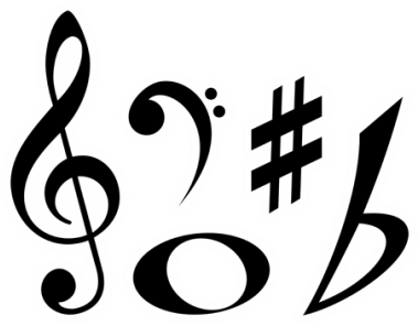 Kit Painel Decorativo Notas Musicais C/ 8 Peças - Treble Clef (378x336), Png Download