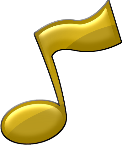 Brushes Notas Musicais Todas As Cores - Nota Musical Amarela Png (398x470), Png Download