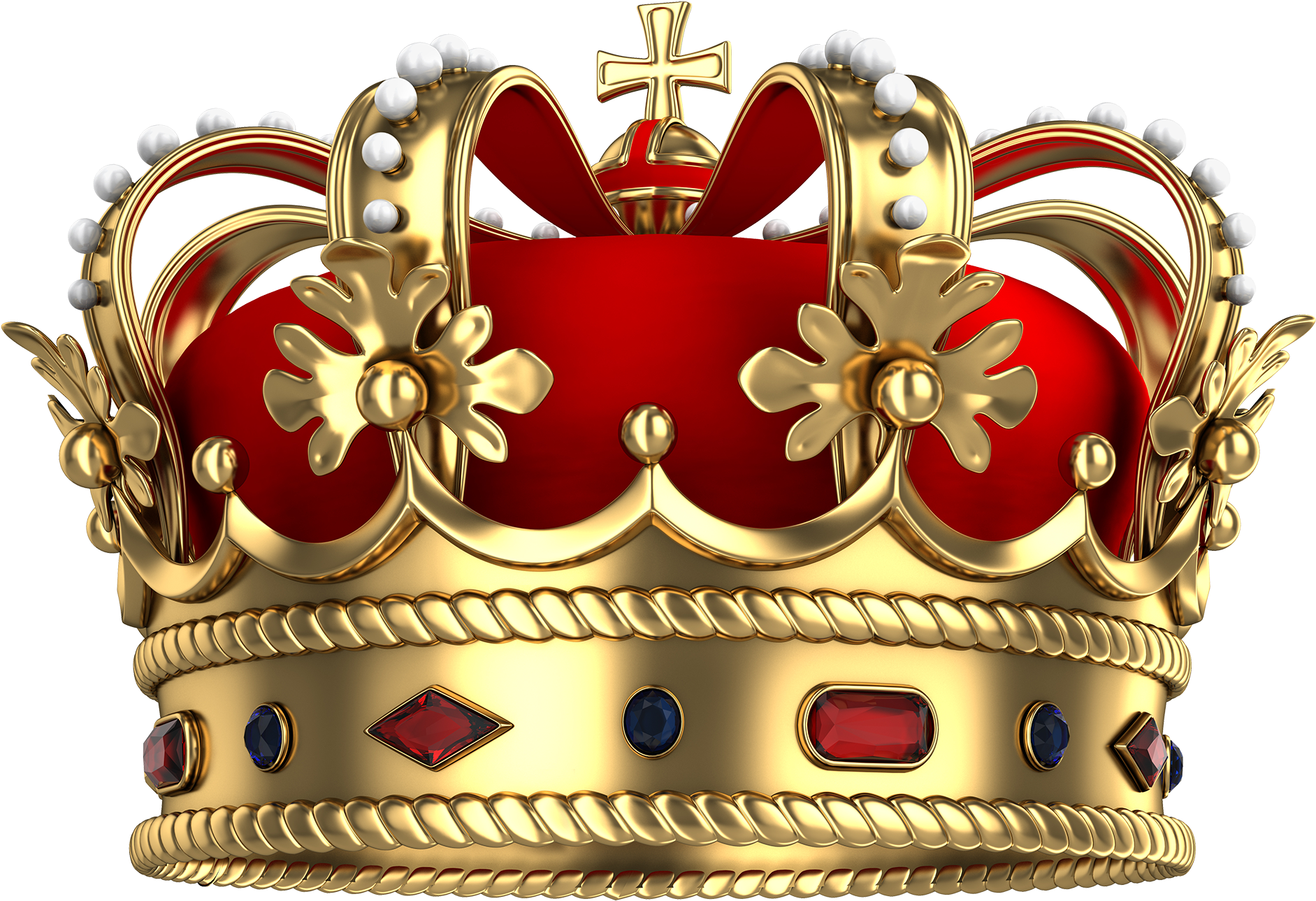 Coroa Dourada 21 - Royal King Crown Png (2000x1377), Png Download