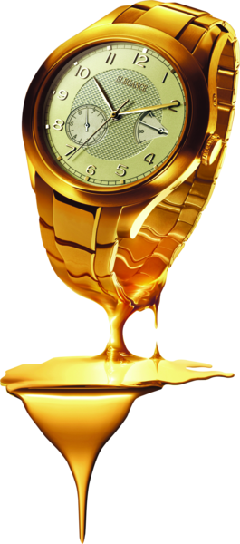 Download Hd Melting Golden Watch Gold Watch Melting Transparent Png Image Nicepng Com