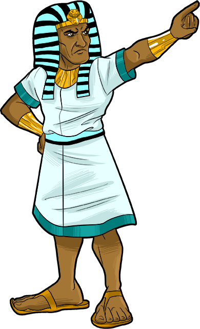 Egyptian Clipart Pharaoh Moses - King Of Egypt Clipart (390x641), Png Download