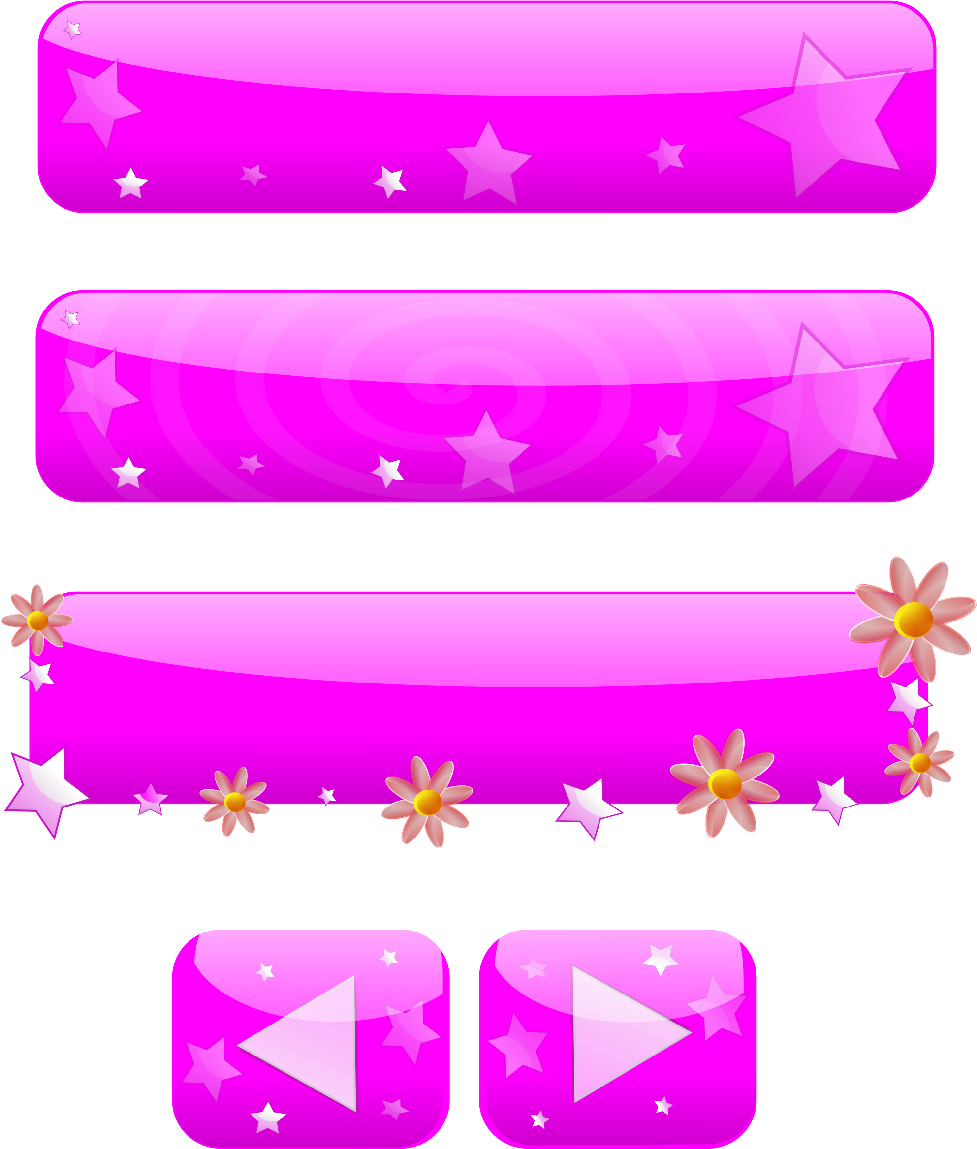 This Free Icons Png Design Of Pink Girl Buttons (2041x2400), Png Download