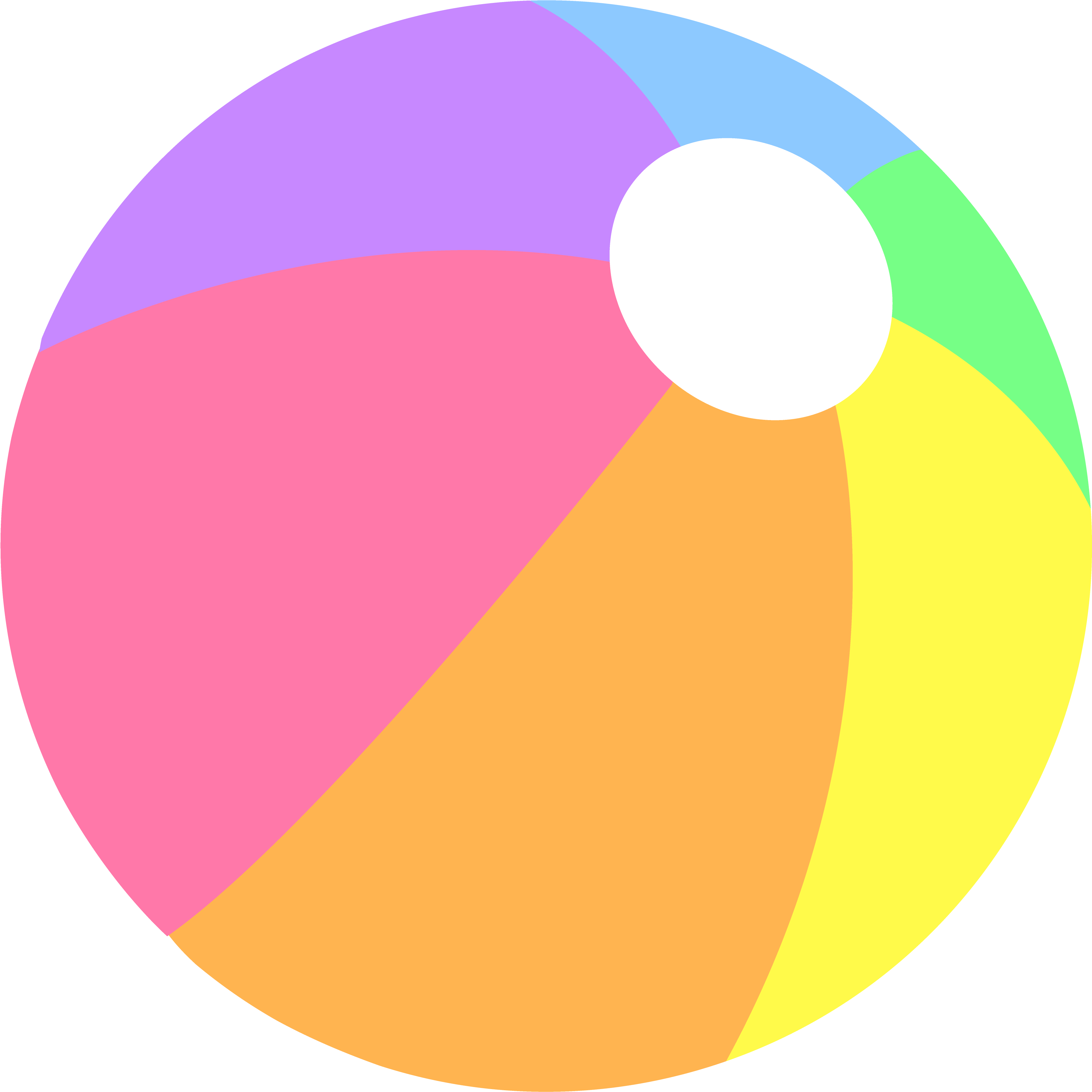 Pastel Cliparts - Beach Ball Clipart (3809x3800), Png Download