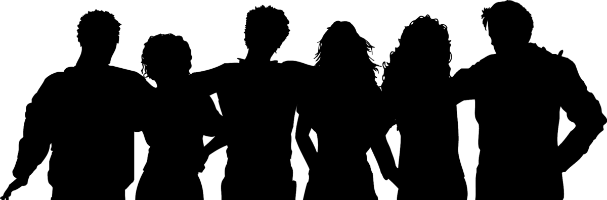 Friends And Family Png - Hanging Out With Friends Clipart (1200x396), Png Download