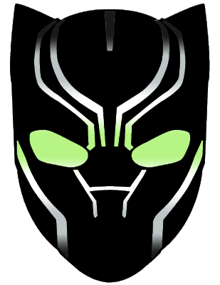 Some More Transparent Black Panther Icons - Black Panther Mask Drawing (400x400), Png Download