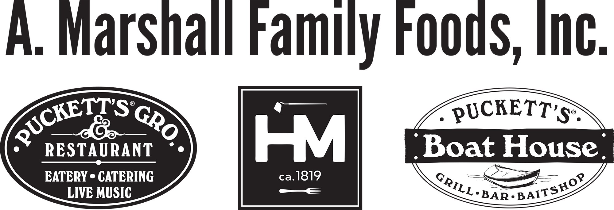 Black & White Vector Black & White Raster (png) - Marshall Family Foods (2000x685), Png Download