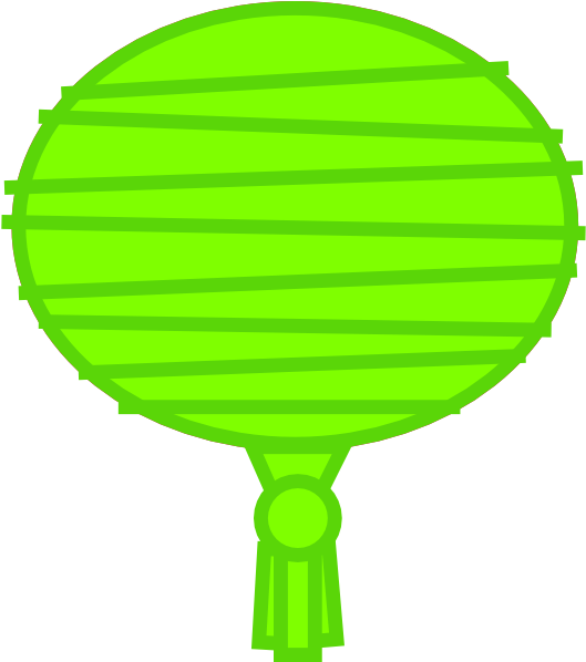 Green Paper Lantern Clip Art - Clip Art (540x597), Png Download