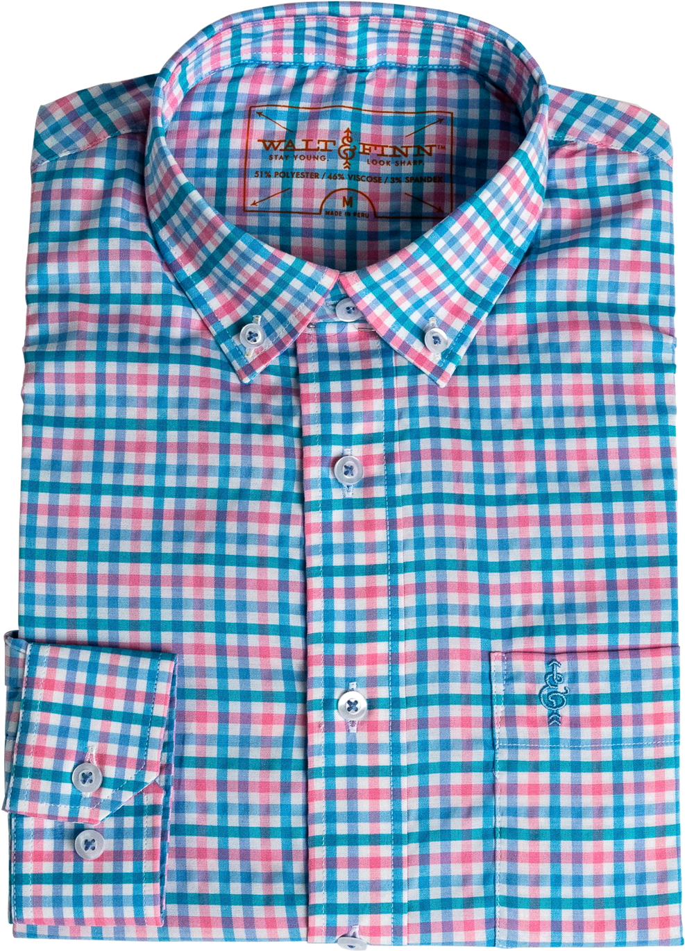 Willie Wash & Wear Performance Stretch Button Down - Dress Shirt (1600x1600), Png Download