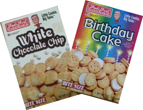 Birthday Cake & White Chocolate Chip Cookies Now At - Buds Best Cookies Cookies, Lemon Cremes, Bite Size (480x372), Png Download