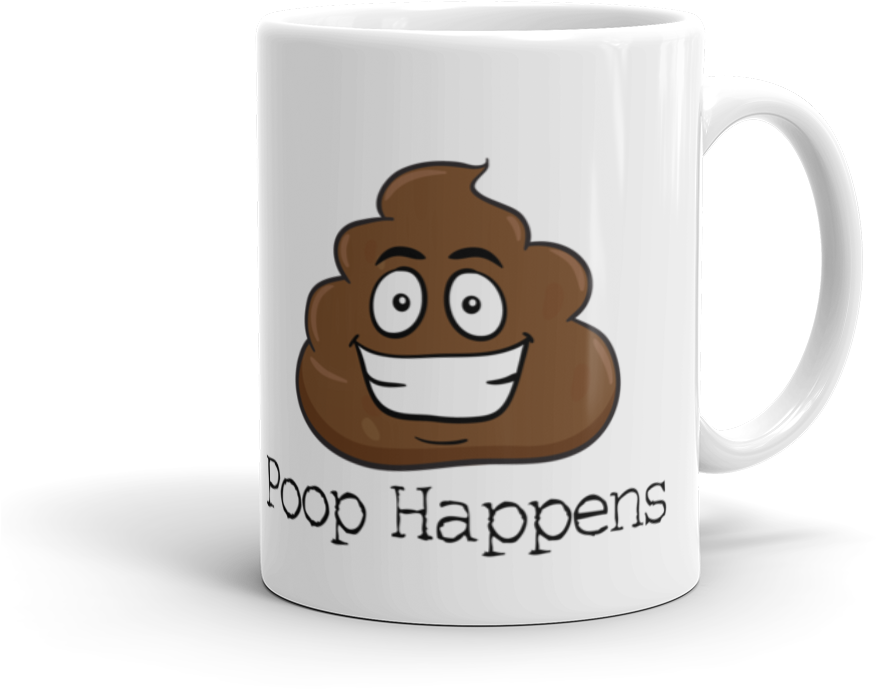 Poop Happens Poop Emoji Ceramic Mug - Emoji Poop Greeting Cards (1000x1000), Png Download
