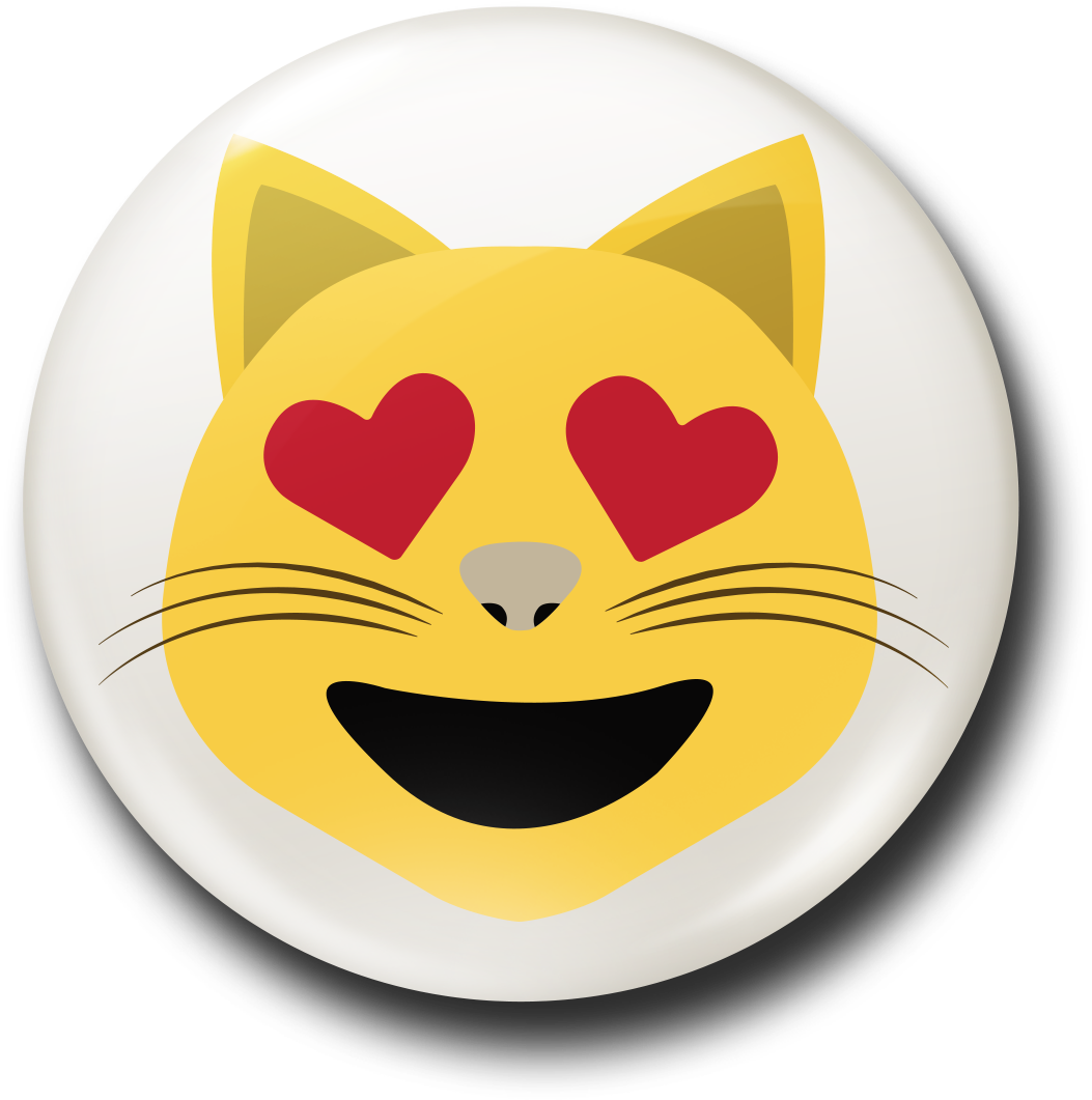 Cat Hearts Emoji - Cat (600x600), Png Download