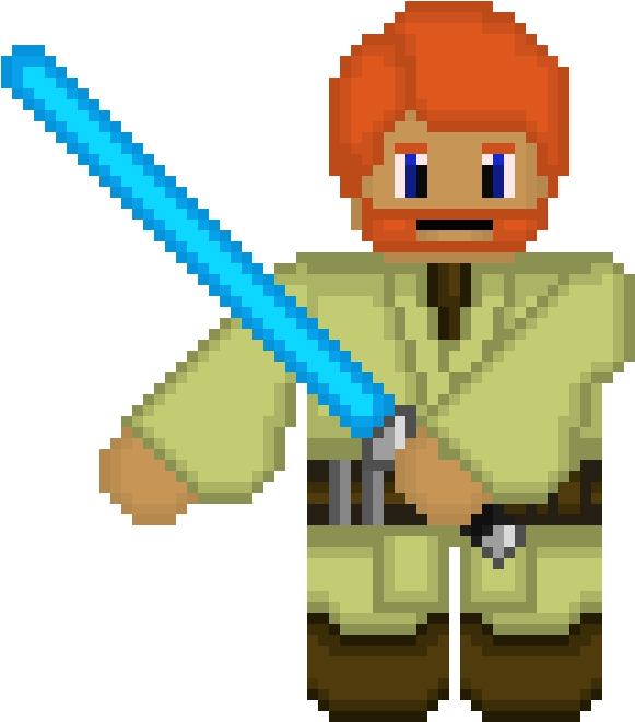 Obi- Wan Kenobi - Obi Wan Pixel Art (660x730), Png Download