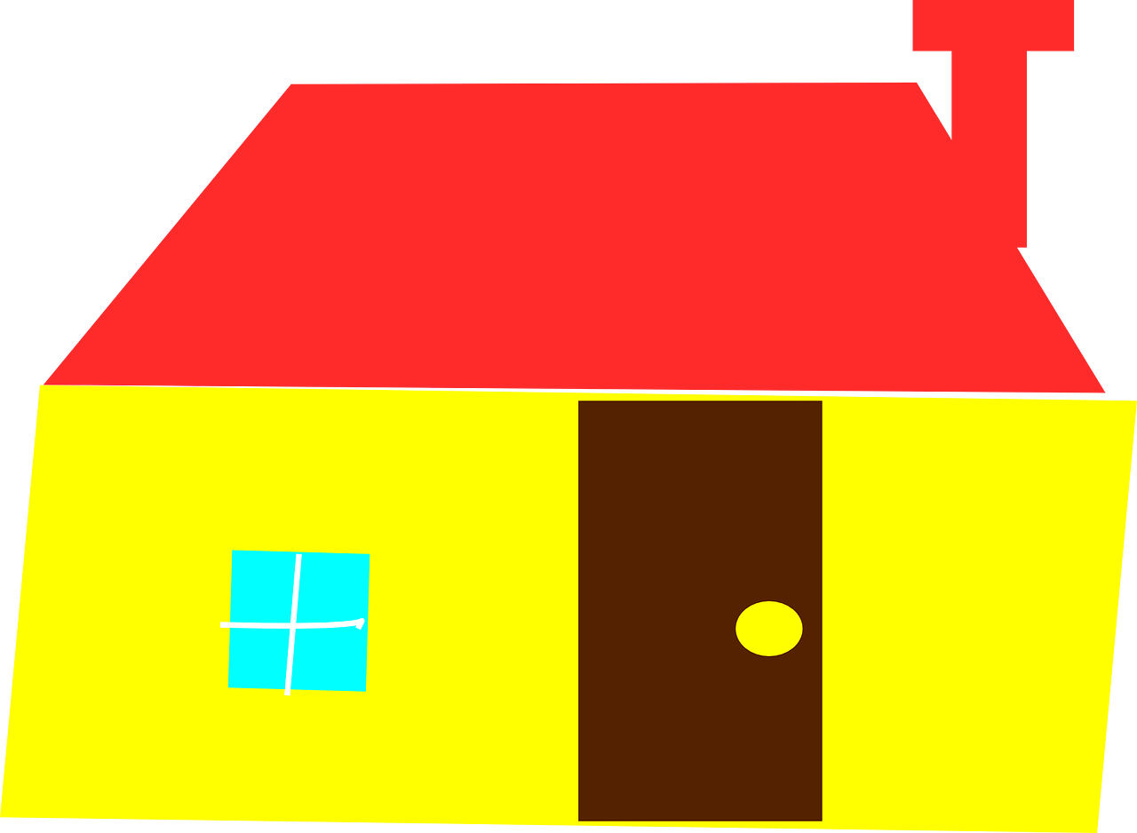 Vector Graphics,free Pictures, Free - Free Yellow House Cliparts (1280x938), Png Download