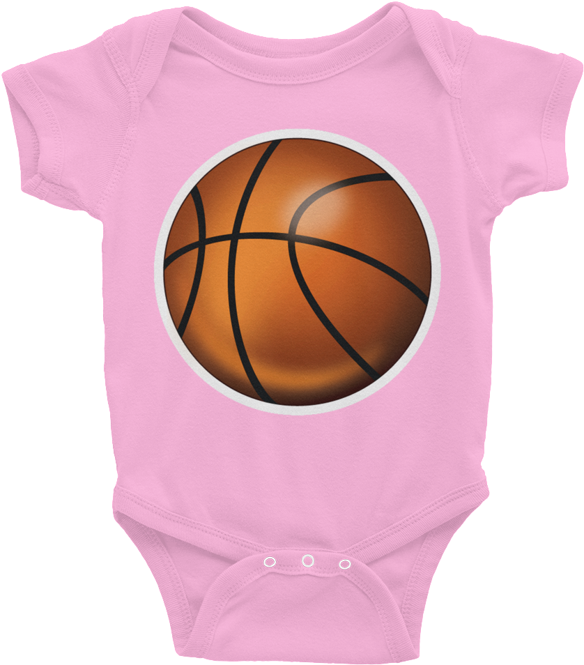 Emoji Baby Short Sleeve One Piece - Basketball Emoji Png (1000x1000), Png Download