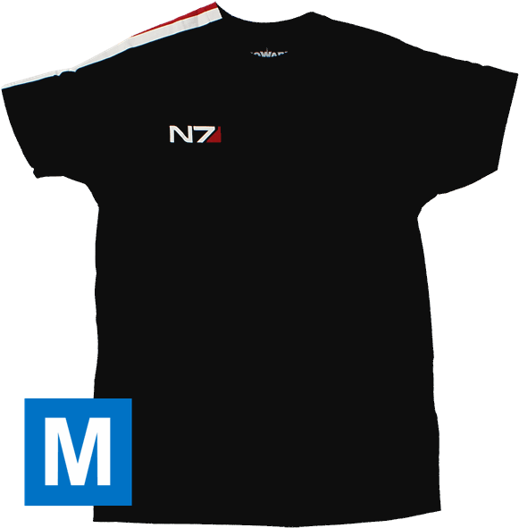 N7 Stripe Mens T-shirt - Mass Effect (600x600), Png Download