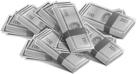 Dollar Bills - Icon (480x261), Png Download