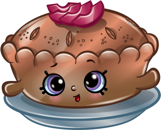 Apple Pie Alice Art - Shopkins Food Clipart (577x496), Png Download