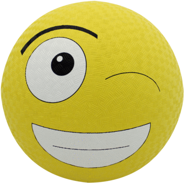 Emoji Playground Ball - Baden Rubber Winky Emoji Playground Ball, Yellow, 8.5" (400x398), Png Download