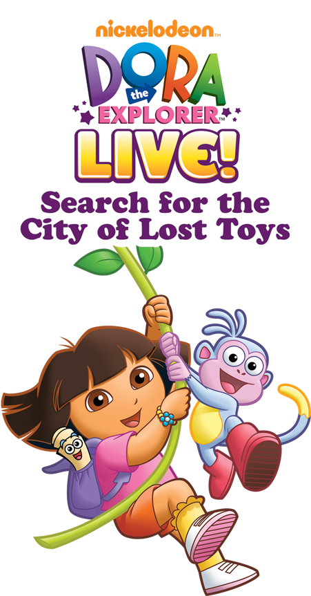 Paquin Artists Agency, Dora The Explorer Live Search - Dora And Boots Swinging (500x868), Png Download