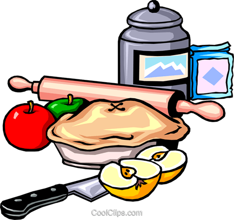 Apple Pie Ingredients - Making Apple Pie Clipart (480x452), Png Download