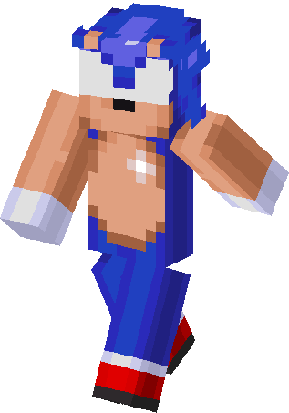 Sonic Herobrine Skin - Minecraft Tnt Skin (317x453), Png Download