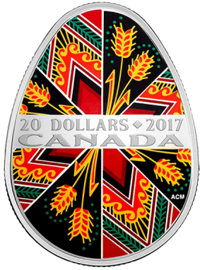 Canada 2017 20$ Traditional Ukrainian Pysanka Easter - 2017 Pysanka Coin (400x400), Png Download