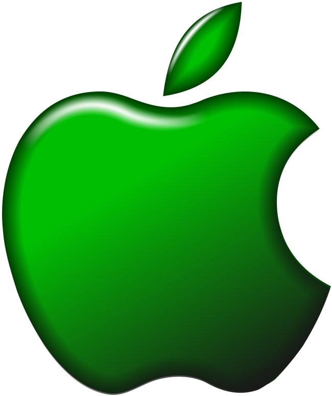Apple Logo Clip Black And White Download - Green Apple Logo Png (800x800), Png Download