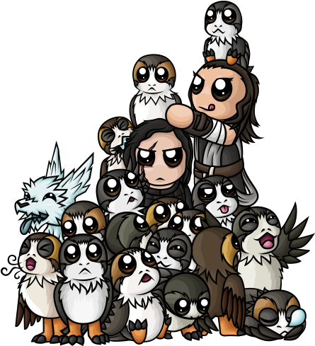 So This Was A Sketch That Started With A Few Porgs - Cartoon (500x500), Png Download