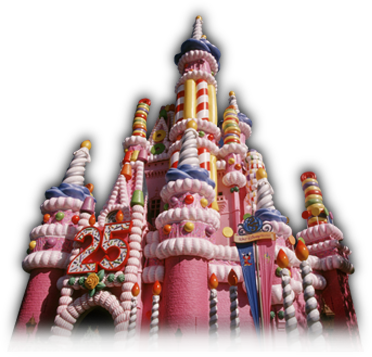 Candy Castle - Disney 25th Anniversary Castle (372x357), Png Download