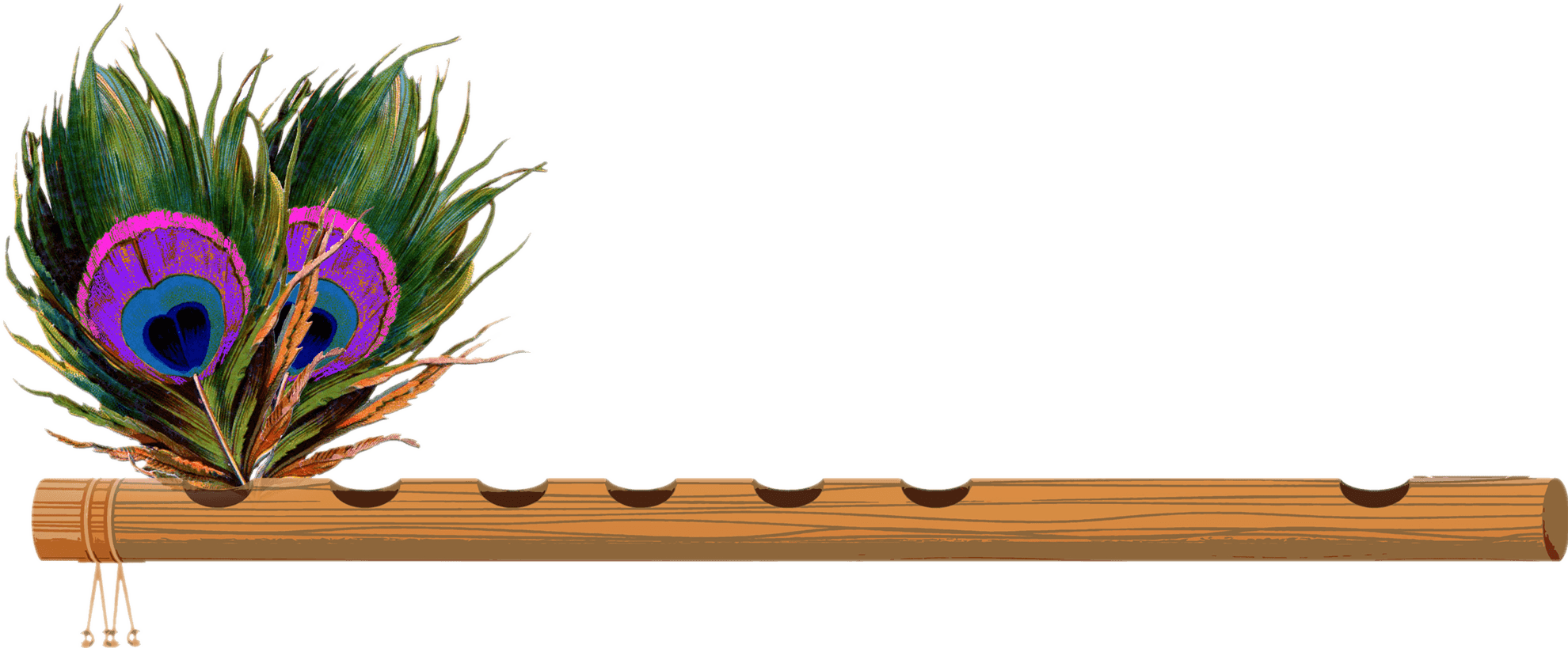 Flute Png Transparent Image - Krishna Flute Images Png (1980x819), Png Download