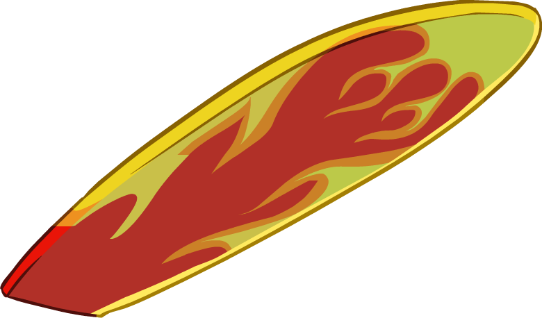Fire Surfboard - Surfboard Png (780x458), Png Download