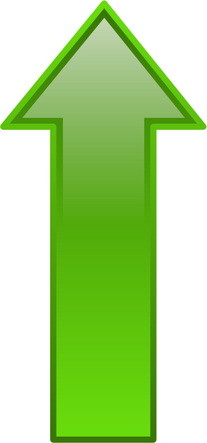Glossy Blanks Arrows Download - Green Arrow Shape (293x627), Png Download