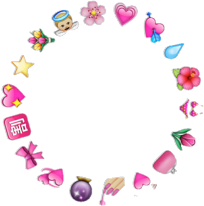 Halo Clipart Png Tumblr - Heart Emoji Circle Png (500x500), Png Download