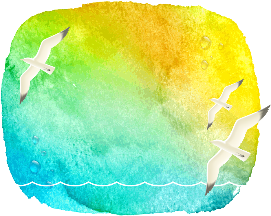 Summer Watercolor Illustrations - Vector Graphics (1024x1024), Png Download