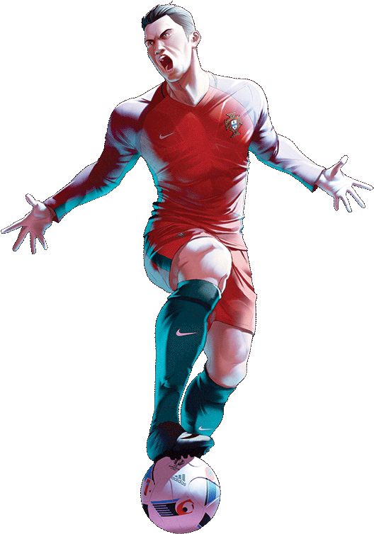 Cristiano Ronaldo - Illustration (1500x844), Png Download