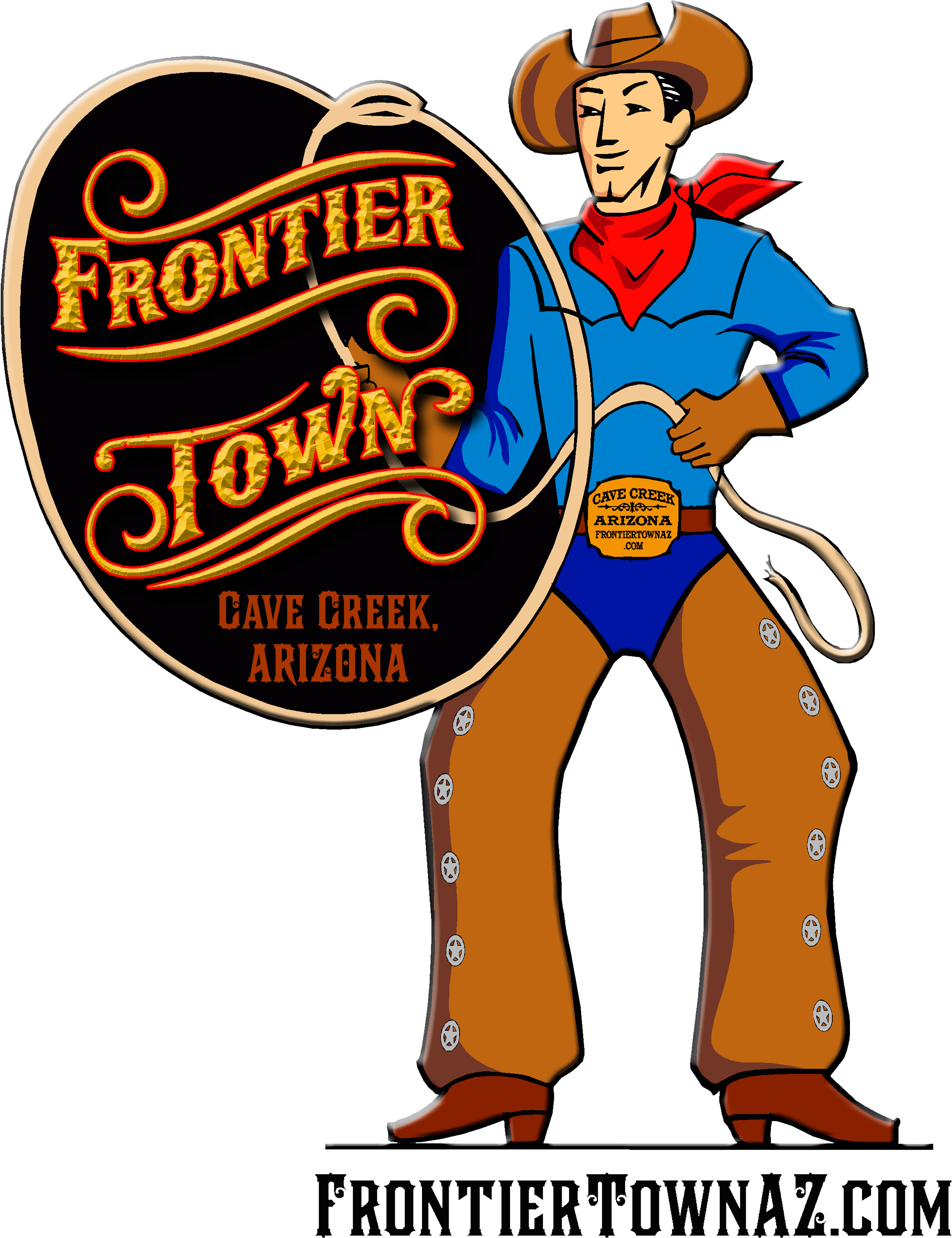 Frontier Town Cowboy - Frontier Town Western Theme Park (2434x3165), Png Download