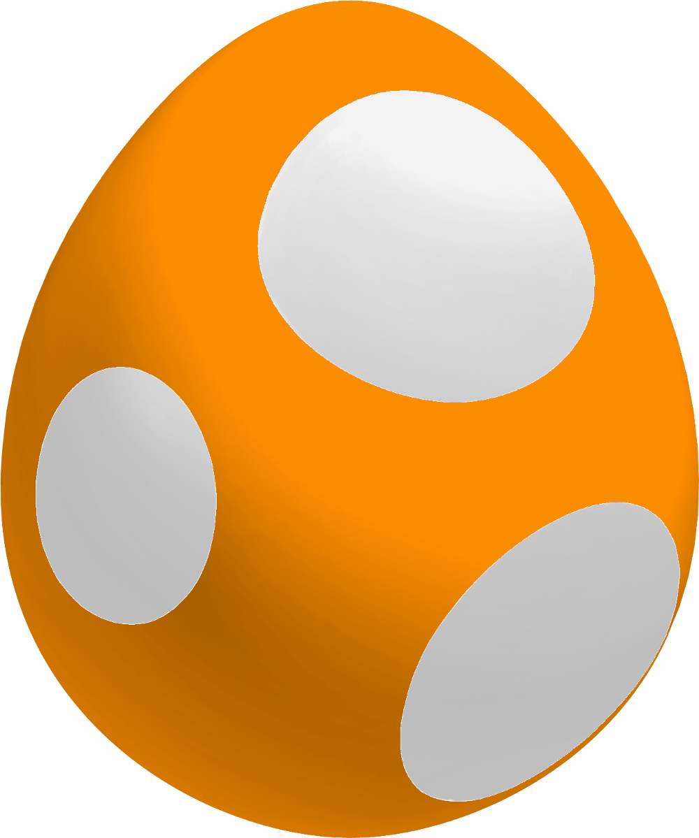 Orange Baby Yoshi Egg - Yoshi Egg Orange (1000x1199), Png Download