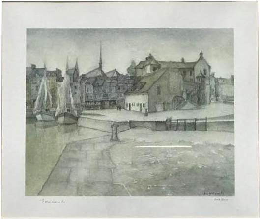 Png Royalty Free Library English Harbor Watercolor - English Harbour (587x494), Png Download