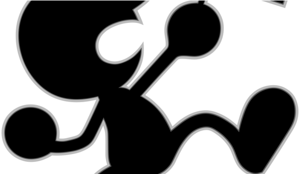 Nintendo's Black And White Silhouette Character Mr - Super Smash Bros. Ultimate (720x340), Png Download