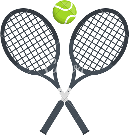 Tennis Ball And Racket Png Image Background - Tennis Racket Png Transparent (550x541), Png Download