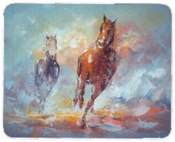 Running In The Rain - Painting (400x400), Png Download